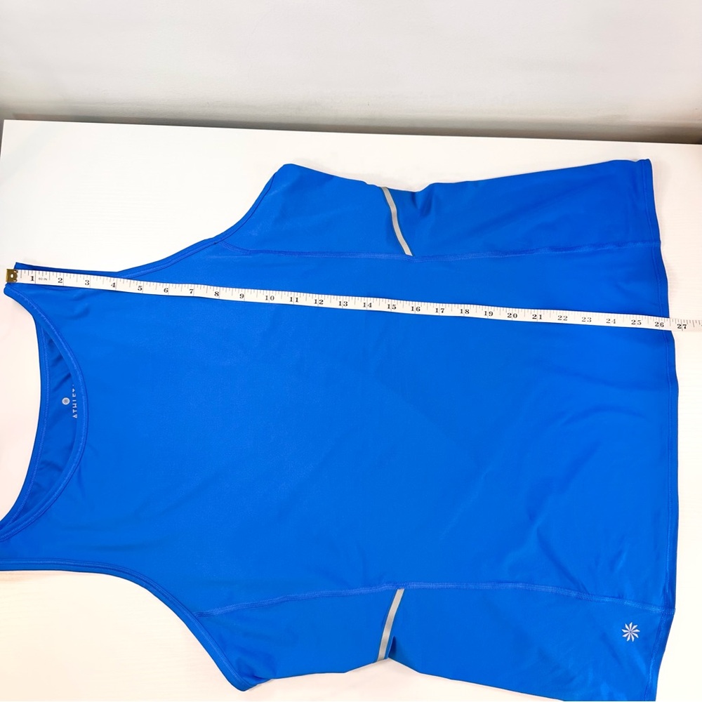 Athleta Luster High Neck Reflective Tank, Macaw Blue, XL - Picture 12 of 14